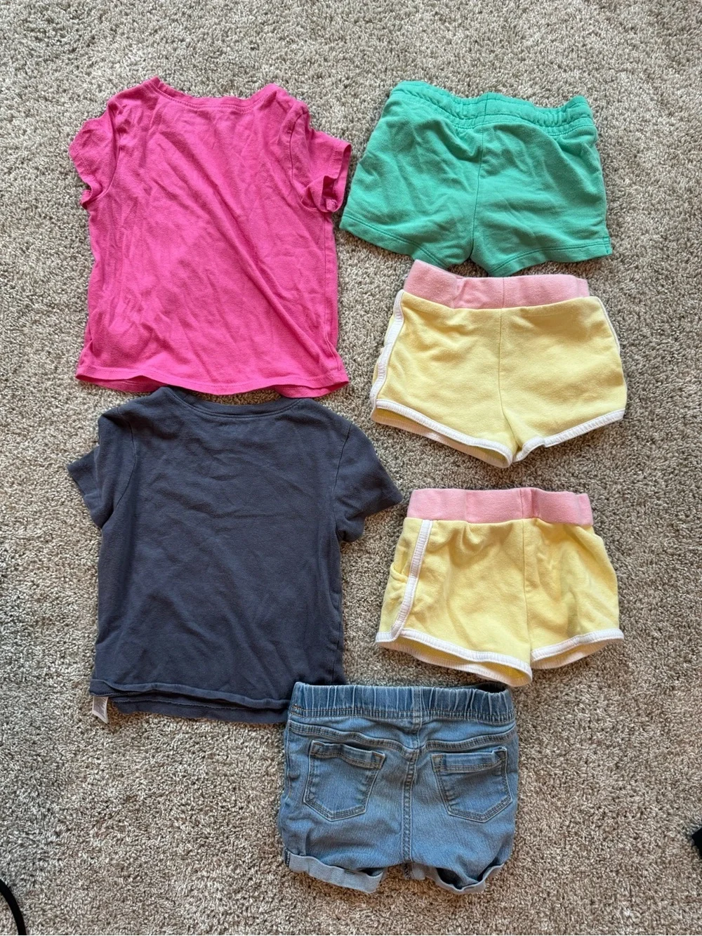 Toddler Girls Summer Clothing Bundle shorts, tshirts, leggings outfit Size 3T